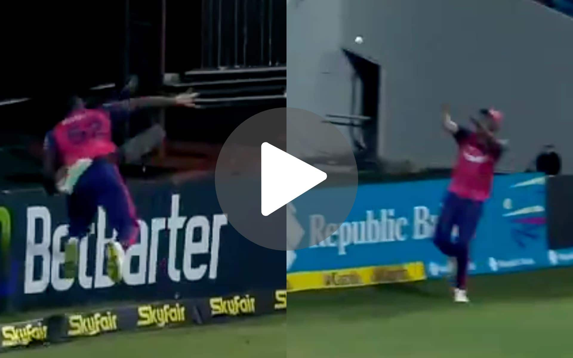 [Watch] Nicholas Pooran Falls To Powell-Holder's Incredible Boundary Line Tag-Team Effort In CPL 2024